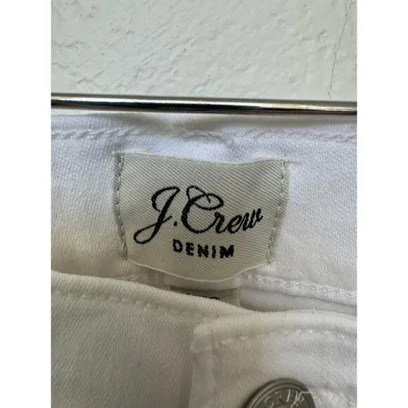 J. Crew 10" Vintage Straight Denim Jeans White Button Fly Women Sz 25 Tall NWT - Picture 4 of 9
